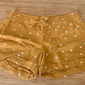 Daisy floral linen shorts 🩳